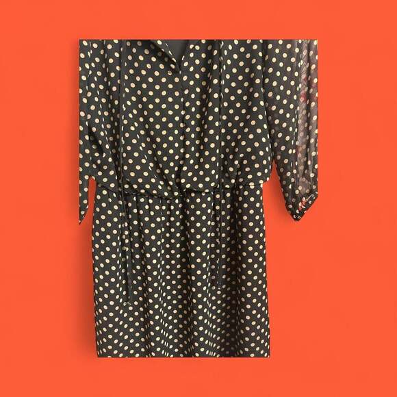 En Focus Studio Polka Dots Elastic Waist Dress - Picture 3 of 6